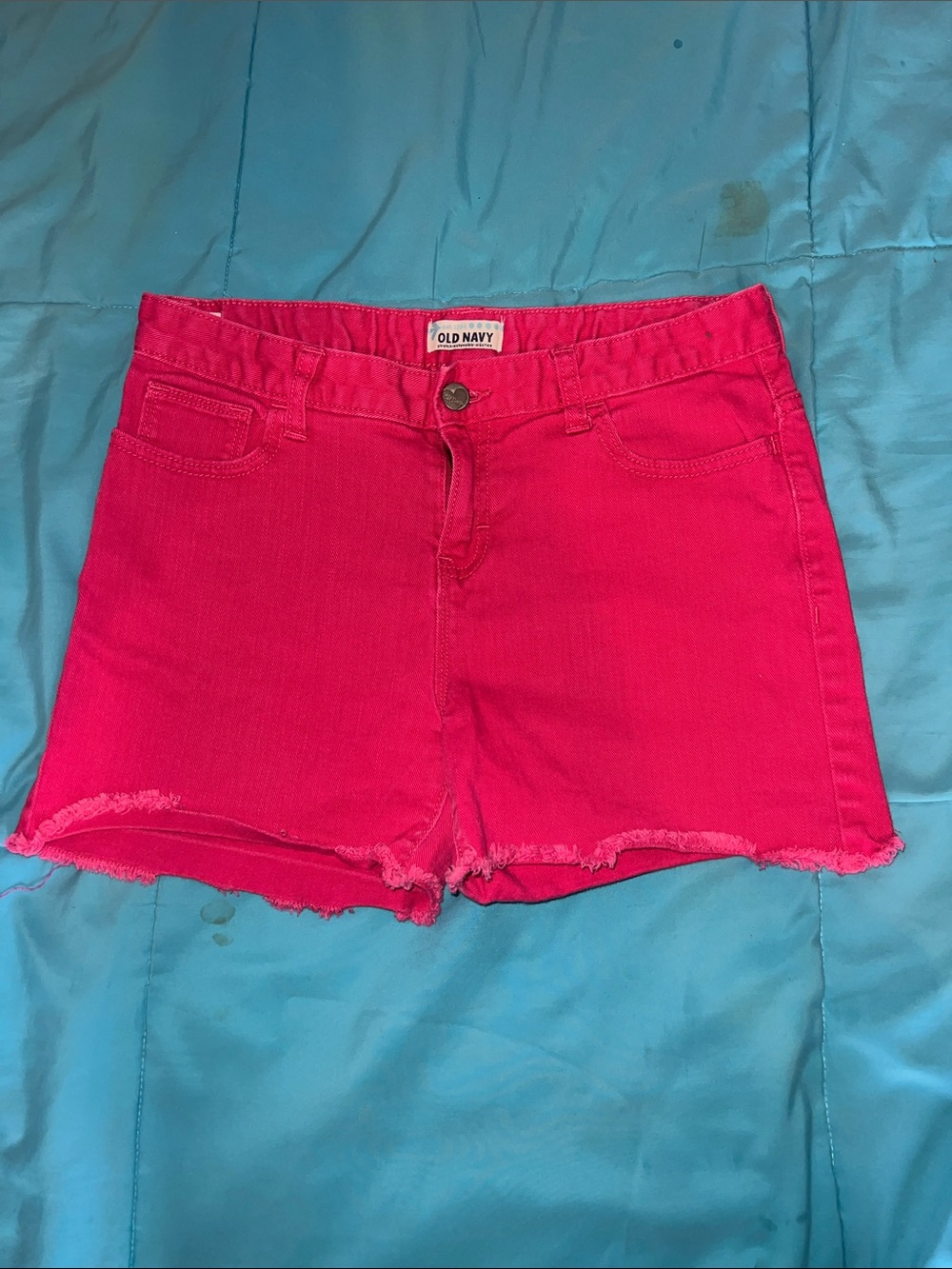Old Navy Bright Pink Denim Cutoff Shorts
